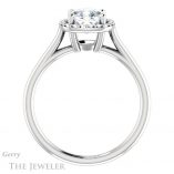 Cushion Cut Forever One Moissanite Engagement Ring #GTJ1178-cushion-fo-w 2 Cushion Cut Forever One Moissanite Engagement Ring #GTJ1178-cushion-fo-w