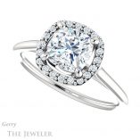 Cushion Cut Forever One Moissanite Engagement Ring #GTJ1178-cushion-fo-w 5 Cushion Cut Forever One Moissanite Engagement Ring #GTJ1178-cushion-fo-w