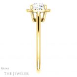 Cushion Cut Forever One Moissanite Engagement Ring #GTJ1178-cushion-fo-y 3 Cushion Cut Forever One Moissanite Engagement Ring #GTJ1178-cushion-fo-y