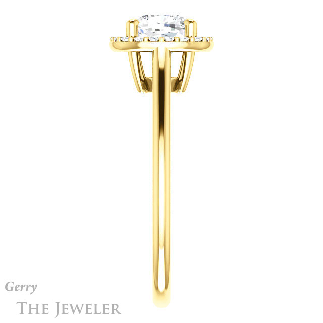Cushion Cut Forever One Moissanite Engagement Ring #GTJ1178-cushion-fo-y 3 Cushion Cut Forever One Moissanite Engagement Ring #GTJ1178-cushion-fo-y