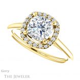 Cushion Cut Forever One Moissanite Engagement Ring #GTJ1178-cushion-fo-y 5 Cushion Cut Forever One Moissanite Engagement Ring #GTJ1178-cushion-fo-y