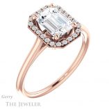 Emerald Cut Forever Brilliant Moissanite Engagement Ring #GTJ1178-emerald-fb-r