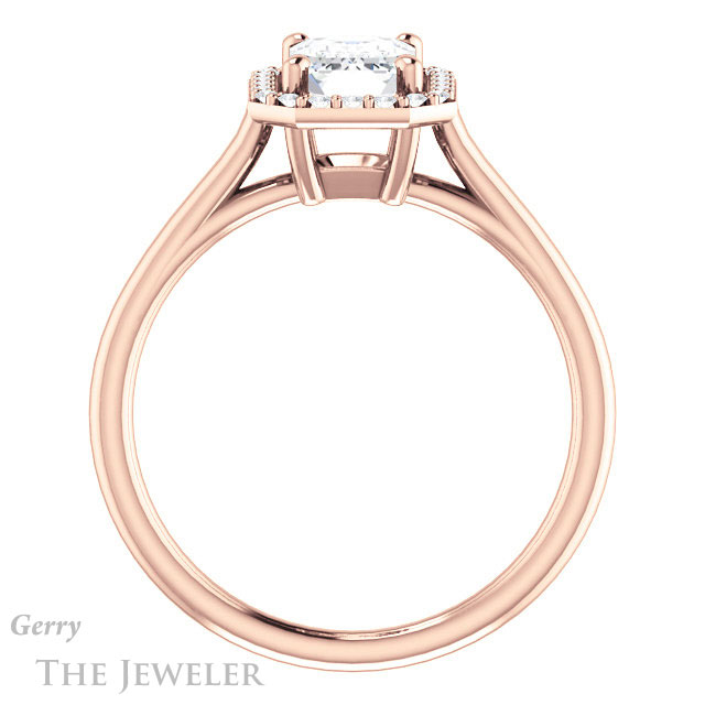 Emerald Cut Forever Brilliant Moissanite Engagement Ring #GTJ1178-emerald-fb-r