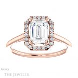 Emerald Cut Forever Brilliant Moissanite Engagement Ring #GTJ1178-emerald-fb-r