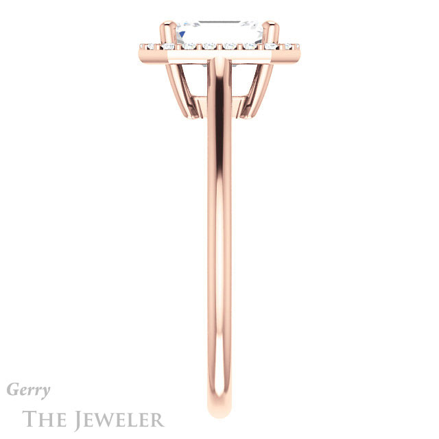 Emerald Cut Forever Brilliant Moissanite Engagement Ring #GTJ1178-emerald-fb-r