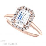 Emerald Cut Forever Brilliant Moissanite Engagement Ring #GTJ1178-emerald-fb-r