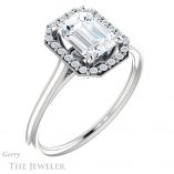 Emerald Cut Forever One Moissanite Engagement Ring #GTJ1178-emerald-fb-w 4 Emerald Cut Forever Brilliant Moissanite Engagement Ring #GTJ1178-emerald-fb-w