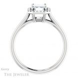 Emerald Cut Forever One Moissanite Engagement Ring #GTJ1178-emerald-fb-w 2 Emerald Cut Forever Brilliant Moissanite Engagement Ring #GTJ1178-emerald-fb-w