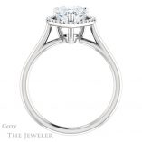 Heart Shaped Forever One Moissanite Engagement Ring #GTJ1178-heart-fb-w 2 Heart Shaped Forever Brilliant Moissanite Engagement Ring #GTJ1178-heart-fb-w