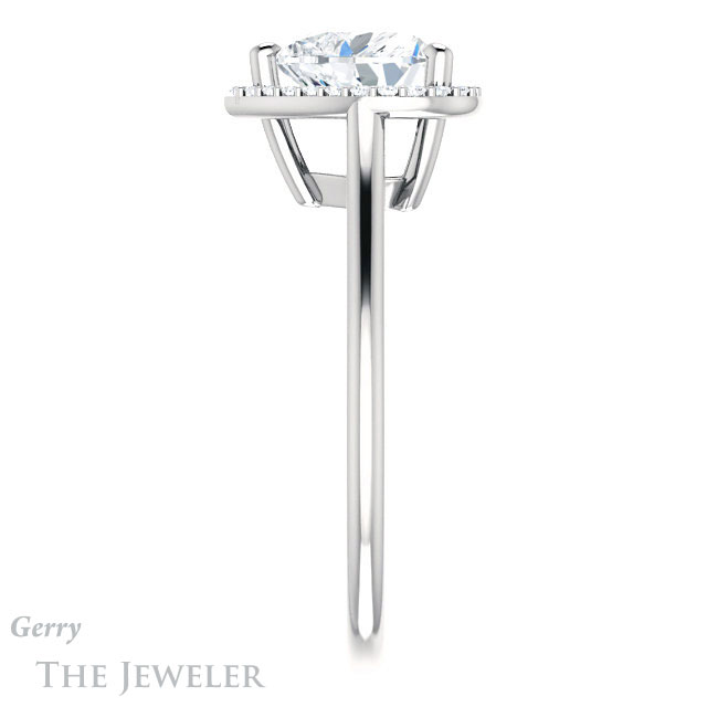 Heart Shaped Forever One Moissanite Engagement Ring #GTJ1178-heart-fb-w 3 Heart Shaped Forever Brilliant Moissanite Engagement Ring #GTJ1178-heart-fb-w