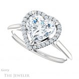 Heart Shaped Forever One Moissanite Engagement Ring #GTJ1178-heart-fb-w 5 Heart Shaped Forever Brilliant Moissanite Engagement Ring #GTJ1178-heart-fb-w