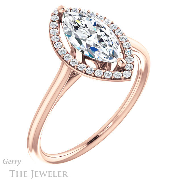 Marquise Cut Forever One Moissanite Engagement Ring #GTJ1178-marquise-fb-r 4 Marquise Cut Forever Brilliant Moissanite Engagement Ring #GTJ1178-marquise-fb-r