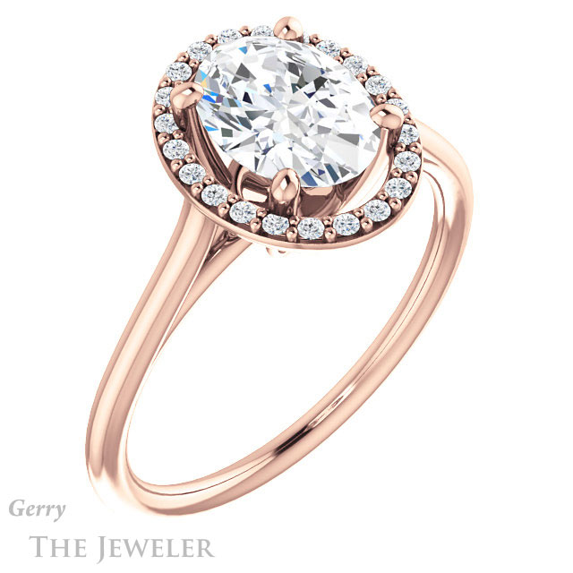 Oval Shaped Forever One Moissanite Engagement Ring #GTJ1178-oval-fo-r 4 Oval Shaped Forever One Moissanite Engagement Ring #GTJ1178-oval-fo-r