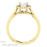 Oval Shaped Forever One Moissanite Engagement Ring #GTJ1178-oval-fo-y 2 Oval Shaped Forever One Moissanite Engagement Ring #GTJ1178-oval-fo-y