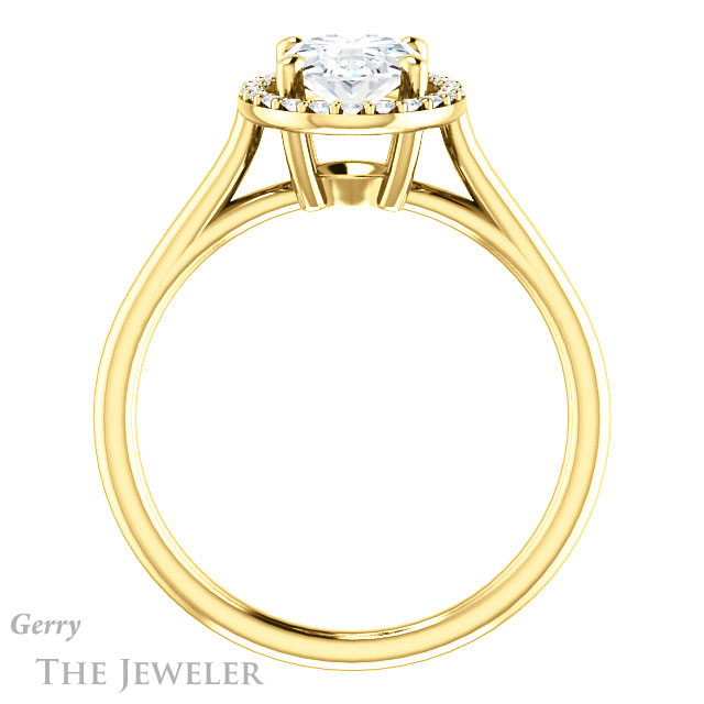 Oval Shaped Forever One Moissanite Engagement Ring #GTJ1178-oval-fo-y 2 Oval Shaped Forever One Moissanite Engagement Ring #GTJ1178-oval-fo-y