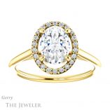 Oval Shaped Forever One Moissanite Engagement Ring #GTJ1178-oval-fo-y 1 Oval Shaped Forever One Moissanite Engagement Ring #GTJ1178-oval-fo-y