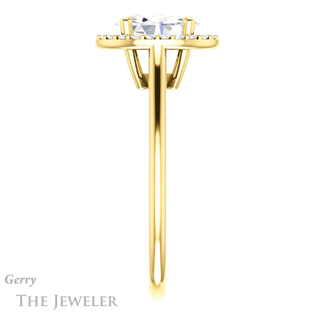 Oval Shaped Forever One Moissanite Engagement Ring #GTJ1178-oval-fo-y 3 Oval Shaped Forever One Moissanite Engagement Ring #GTJ1178-oval-fo-y