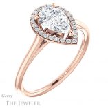 Pear Shaped Forever One Moissanite Engagement Ring #GTJ1178-pear-fb-r 4 Pear Shaped Forever Brilliant Moissanite Engagement Ring #GTJ1178-pear-fb-r