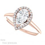 Pear Shaped Forever One Moissanite Engagement Ring #GTJ1178-pear-fb-r 5 Pear Shaped Forever Brilliant Moissanite Engagement Ring #GTJ1178-pear-fb-r