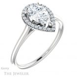 Pear Shaped Forever One Moissanite Engagement Ring #GTJ1178-pear-fb-w 4 Pear Shaped Forever Brilliant Moissanite Engagement Ring #GTJ1178-pear-fb-w