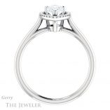 Pear Shaped Forever One Moissanite Engagement Ring #GTJ1178-pear-fb-w 2 Pear Shaped Forever Brilliant Moissanite Engagement Ring #GTJ1178-pear-fb-w
