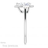 Pear Shaped Forever One Moissanite Engagement Ring #GTJ1178-pear-fb-w 3 Pear Shaped Forever Brilliant Moissanite Engagement Ring #GTJ1178-pear-fb-w