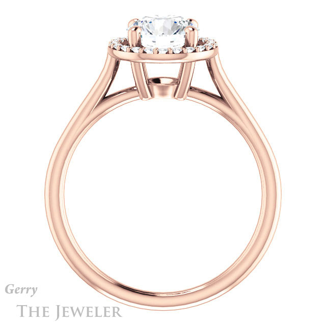 Round Cut Forever One Moissanite Engagement Ring #GTJ1178-round-fo-r