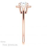 Round Cut Forever One Moissanite Engagement Ring #GTJ1178-round-fo-r