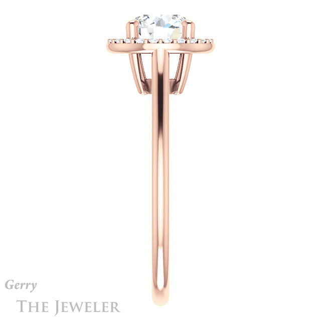Round Cut Forever One Moissanite Engagement Ring #GTJ1178-round-fo-r