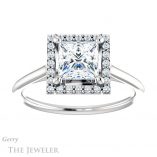 Princess Cut Forever One Moissanite Engagement Ring #GTJ1178-square-fo-w 1 Princess Cut Forever One Moissanite Engagement Ring #GTJ1178-square-fo-w