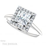 Princess Cut Forever One Moissanite Engagement Ring #GTJ1178-square-fo-w 5 Princess Cut Forever One Moissanite Engagement Ring #GTJ1178-square-fo-w