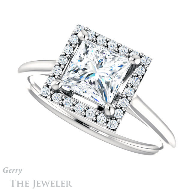 Princess Cut Forever One Moissanite Engagement Ring #GTJ1178-square-fo-w 5 Princess Cut Forever One Moissanite Engagement Ring #GTJ1178-square-fo-w