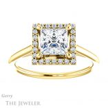 Princess Cut Forever One Moissanite Engagement Ring #GTJ1178-square-fo-y 1 Princess Cut Forever One Moissanite Engagement Ring #GTJ1178-square-fo-y