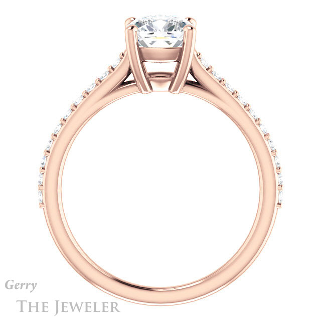 Cushion Cut Forever One Moissanite Engagement Ring #GTJ1179-cushion-fo-r