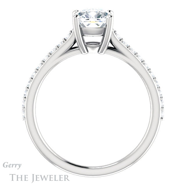 Cushion Cut Forever One Moissanite Engagement Ring #GTJ1179-cushion-fo-w