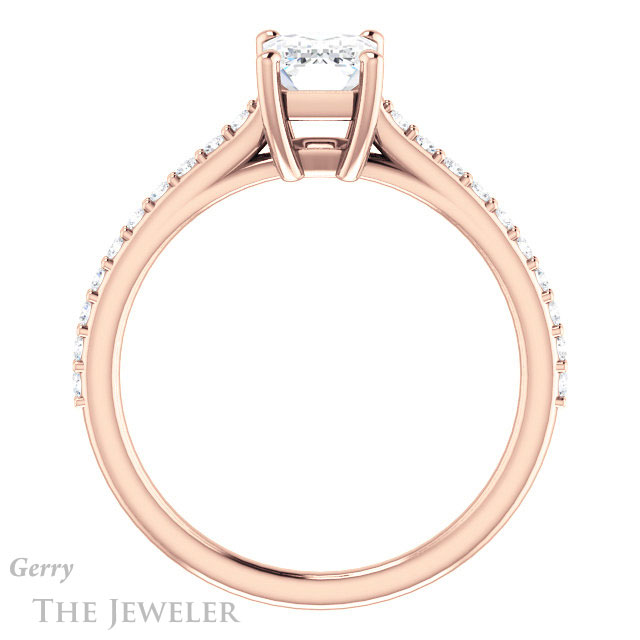 Emerald Cut Forever Brilliant Moissanite Engagement Ring #GTJ1179-emerald-fb-r