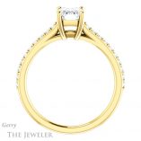 Emerald Cut Forever One Moissanite Engagement Ring #GTJ1179-emerald-fb-y 2 Emerald Cut Forever Brilliant Moissanite Engagement Ring #GTJ1179-emerald-fb-y