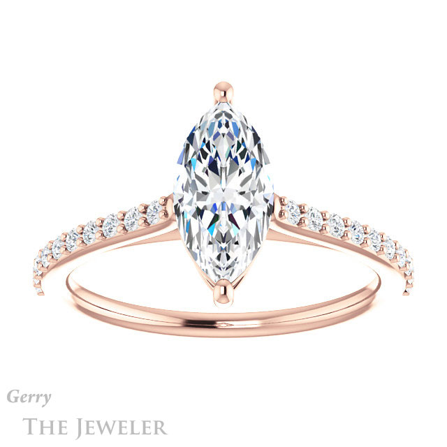 Marquise Cut Forever Brilliant Moissanite Engagement Ring #GTJ1179-marquise-fb-r