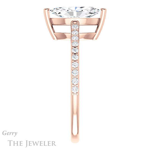 Marquise Cut Forever One Moissanite Engagement Ring #GTJ1179-marquise-fb-r 3 Marquise Cut Forever Brilliant Moissanite Engagement Ring #GTJ1179-marquise-fb-r