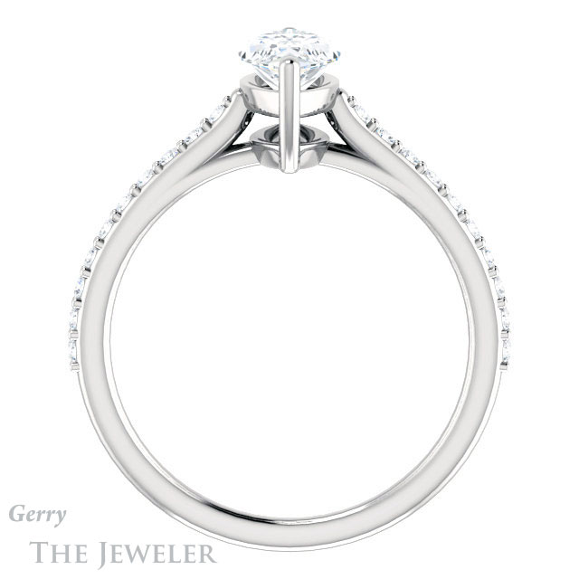 Marquise Cut Forever Brilliant Moissanite Engagement Ring #GTJ1179-marquise-fb-w