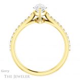 Marquise Cut Forever One Moissanite Engagement Ring #GTJ1179-marquise-fb-y 2 Marquise Cut Forever Brilliant Moissanite Engagement Ring #GTJ1179-marquise-fb-y