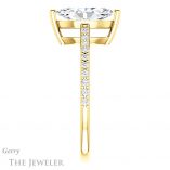 Marquise Cut Forever One Moissanite Engagement Ring #GTJ1179-marquise-fb-y 3 Marquise Cut Forever Brilliant Moissanite Engagement Ring #GTJ1179-marquise-fb-y