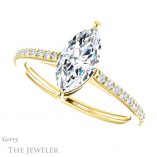 Marquise Cut Forever One Moissanite Engagement Ring #GTJ1179-marquise-fb-y 5 Marquise Cut Forever Brilliant Moissanite Engagement Ring #GTJ1179-marquise-fb-y