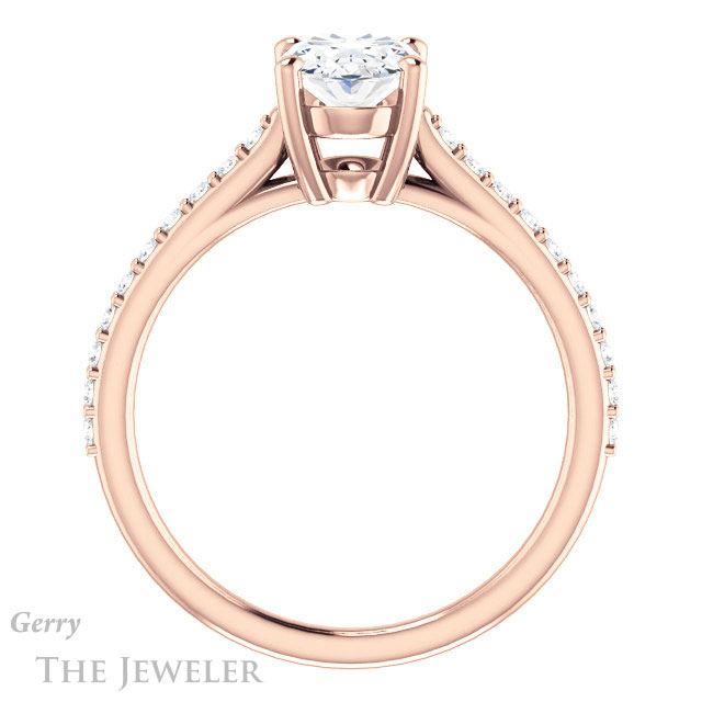 Oval Shaped Forever One Moissanite Engagement Ring #GTJ1179-oval-fo-r
