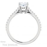 Oval Shaped Forever One Moissanite Engagement Ring #GTJ1179-oval-fo-w 2 Oval Shaped Forever One Moissanite Engagement Ring #GTJ1179-oval-fo-w