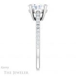 Oval Shaped Forever One Moissanite Engagement Ring #GTJ1179-oval-fo-w 3 Oval Shaped Forever One Moissanite Engagement Ring #GTJ1179-oval-fo-w