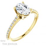 Oval Shaped Forever One Moissanite Engagement Ring #GTJ1179-oval-fo-y 4 Oval Shaped Forever One Moissanite Engagement Ring #GTJ1179-oval-fo-y