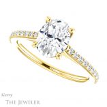 Oval Shaped Forever One Moissanite Engagement Ring #GTJ1179-oval-fo-y 5 Oval Shaped Forever One Moissanite Engagement Ring #GTJ1179-oval-fo-y