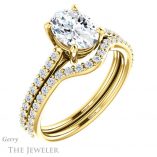Oval Shaped Forever One Moissanite Engagement Ring #GTJ1179-oval-fo-y 6 Oval Shaped Forever One Moissanite Engagement Ring #GTJ1179-oval-fo-y