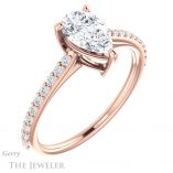 Pear Shaped Forever Brilliant Moissanite Engagement Ring #GTJ1179-pear-fb-r
